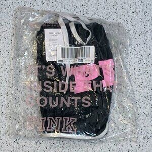 Victoria's Secret PINK Soft Modal Micro Shorts Booty Shorts Large Black NWT